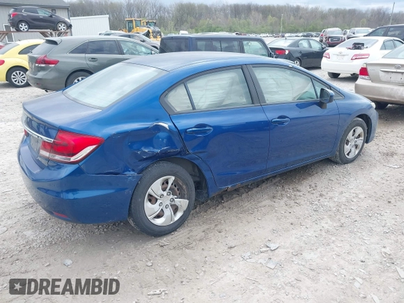 2014 Honda Civic Sedan LX with VIN 19XFB2F5XEE015462, listed as a IAAI auction lot 42037177 with 111,982 mi miles. Bid and sale history available at carsss.com. Image 4.