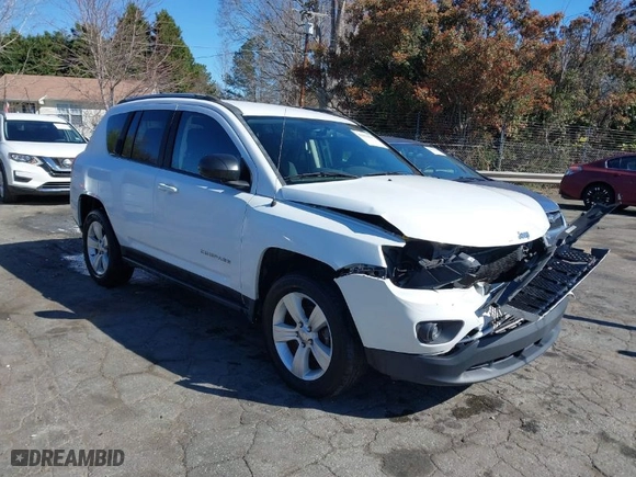 2016 Jeep Compass Sport with VIN 1C4NJDBB0GD617720, listed as a IAAI auction lot 41854195 with 97,961 mi miles. Bid and sale history available at carsss.com. Image 1.