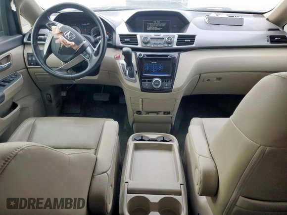 2015 Honda Odyssey EX-L with VIN 5FNRL5H66FB027802, listed as a Copart auction lot 54061475 with 44,489 mi miles and Salvage Title. Bid and sale history available at carsss.com. Image 8.