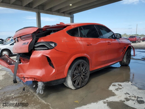 2021 BMW X6 M with VIN 5YMCY0C0XM9H79257, listed as a Copart auction lot 45523375 with NaN miles and Clean Title. Bid and sale history available at carsss.com. Image 3.