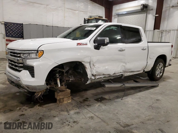2024 Chevrolet Silverado 1500 LTZ with VIN 1GCUDGEL9RZ183215, listed as a Copart auction lot 84414624 with 12,651 mi miles and Salvage Title. Bid and sale history available at DreamBid. Image 1.