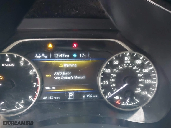 2020 Nissan Murano SV with VIN 5N1AZ2BS2LN104917, listed as a IAAI auction lot 41548553 with 148,142 mi miles. Bid and sale history available at carsss.com. Image 7.