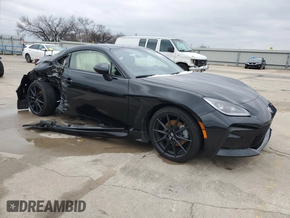 2024 Toyota 86 Premium with VIN JF1ZNBE14R8757705, listed as a Copart auction lot 88110395 with 15,128 mi miles and Salvage Title. Bid and sale history available at DreamBid. Image 4.
