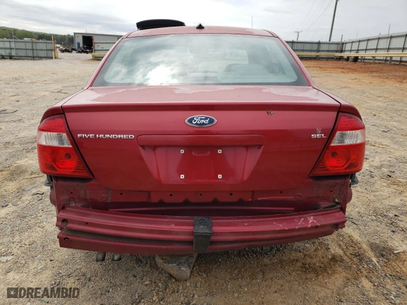 2007 Ford Five Hundred SEL with VIN 1FAHP24147G101952, listed as a Copart auction lot 52567265 with 105,625 mi miles and Salvage Title. Bid and sale history available at carsss.com. Image 6.