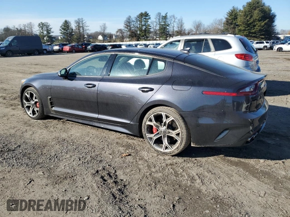 2019 Kia Stinger GT1 with VIN KNAE45LC2K6062459, listed as a Copart auction lot 85746864 with 113,895 mi miles and Salvage Title. Bid and sale history available at DreamBid. Image 2.