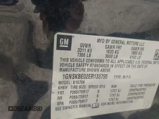2014 Chevrolet Tahoe LT z VIN 1GNSKBE02ER133795, wystawiony jako IAAI lot #42335322 z przebiegiem 217 292 mil mil oraz . Historia ofert i sprzedaży dostępna na DreamBid. Obrazek 9.