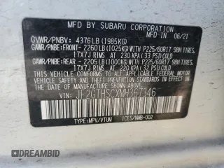 2021 Subaru Crosstrek Special Sports с VIN JF2GTHSCXMH367346, выставлен на аукционе Copart как лот 52706815 с пробегом 58 092 миль миль и Списание • Salvage title. История ставок и продаж доступна на DreamBid. Изображение 12.