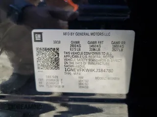 2019 Chevrolet Traverse LS with VIN 1GNEVFKW4KJ184780, listed as a Copart auction lot 68720194 with 95,565 mi miles and Salvage Title. Bid and sale history available at carsss.com. Image 13.