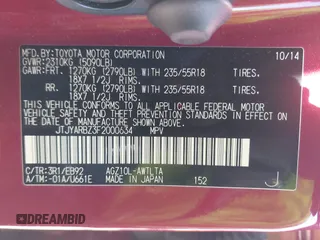 2015 Lexus NX 200t with VIN JTJYARBZ3F2000634, listed as a IAAI auction lot 41658026 with 94,604 mi miles and . Bid and sale history available at DreamBid. Image 9.