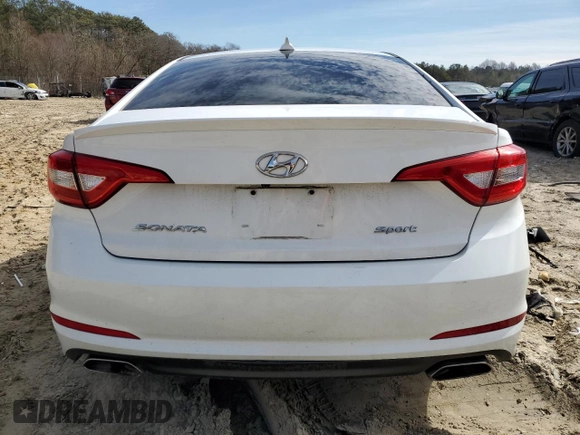 2017 Hyundai Sonata Sport with VIN 5NPE34AFXHH469134, listed as a Copart auction lot 45477325 with 126,108 mi miles and Salvage Title. Bid and sale history available at DreamBid. Image 6.