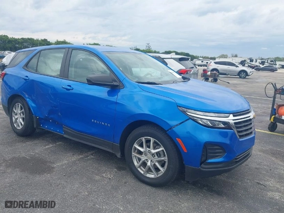 2024 Chevrolet Equinox LS with VIN 3GNAXHEG0RL119520, listed as a IAAI auction lot 41642617 with 13,845 mi miles. Bid and sale history available at carsss.com. Image 1.