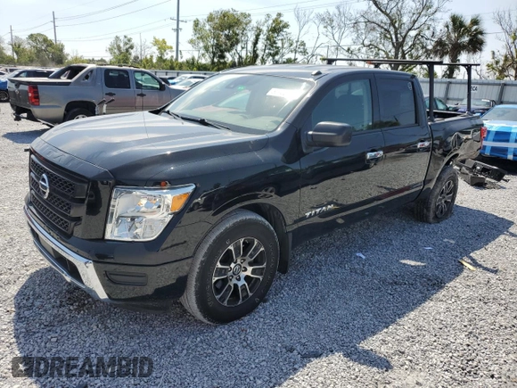 2021 Nissan Titan SV with VIN 1N6AA1EE9MN524930, listed as a Copart auction lot 52069845 with 44,280 mi miles and Salvage Title. Bid and sale history available at DreamBid. Image 1.