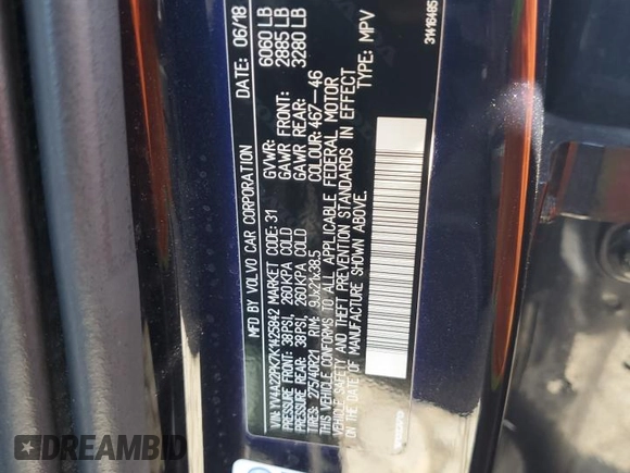 2019 Volvo XC90 Momentum with VIN YV4A22PK7K1425842, listed as a Copart auction lot 62583485 with 74,465 mi miles and Salvage title. Bid and sale history available at DreamBid. Image 13.