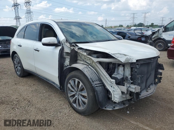 2015 Acura MDX Technology with VIN 5FRYD4H4XFB004541, listed as a Copart auction lot 64092895 with 106,304 mi miles and Salvage title. Bid and sale history available at DreamBid. Image 4.