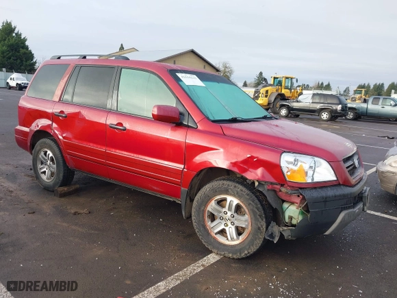 2003 Honda Pilot EX with VIN 2HKYF18633H549845, listed as a IAAI auction lot 41616215 with 1 mi miles. Bid and sale history available at carsss.com. Image 1.