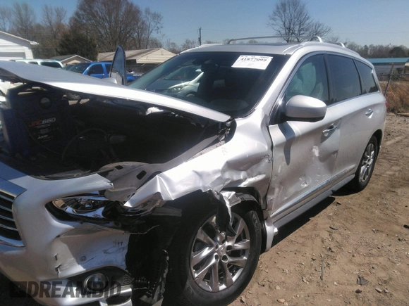 2015 Infiniti QX60 with VIN 5N1AL0MM6FC536804, listed as a IAAI auction lot 41877099 with 129,743 mi miles and . Bid and sale history available at DreamBid. Image 6.