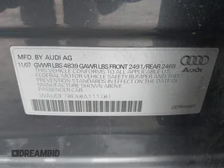 2008 Audi A4 2.0T z VIN WAUDF78EX8A111781, wystawiony jako IAAI lot #42170231 z przebiegiem 103 672 mil mil oraz . Historia ofert i sprzedaży dostępna na DreamBid. Obrazek 9.