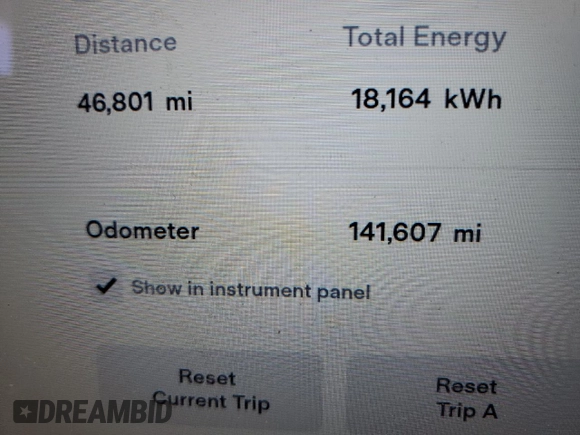 2016 Tesla Model X 70D with VIN 5YJXCBE22GF025585, listed as a Copart auction lot 52363755 with 141,607 mi miles and Salvage Title. Bid and sale history available at DreamBid. Image 9.