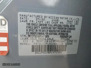 2023 Nissan Kicks SV with VIN 3N1CP5CV8PL471925, listed as a Copart auction lot 49339785 with 19,490 mi miles and Salvage Title. Bid and sale history available at carsss.com. Image 13.