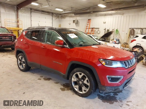 2018 Jeep Compass Limited with VIN 3C4NJDCB4JT113302, listed as a IAAI auction lot 41481864 with 202,510 mi miles and . Bid and sale history available at carsss.com. Image 1.