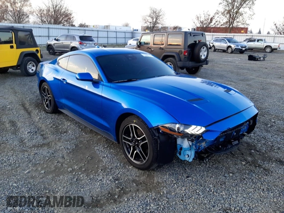 2021 Ford Mustang EcoBoost with VIN 1FA6P8TH1M5153152, listed as a Copart auction lot 72096182 with 9,110 mi miles. Bid and sale history available at carsss.com. Image 4.