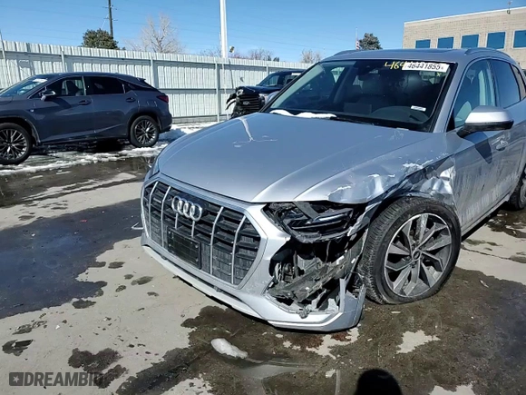2021 Audi Q5 Premium with VIN WA1AAAFY0M2043357, listed as a Copart auction lot 46441855 with 54,039 mi miles and Salvage Title. Bid and sale history available at carsss.com. Image 15.