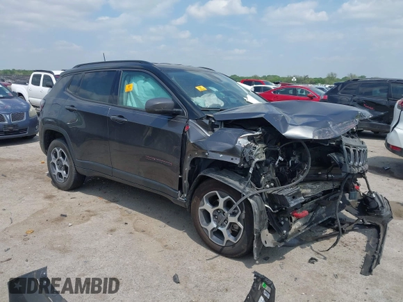 2022 Jeep Compass Trailhawk with VIN 3C4NJDDBXNT157230, listed as a IAAI auction lot 42046292 with Not provided miles and . Bid and sale history available at DreamBid. Image 1.