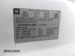2013 Chevrolet Express Cargo with VIN 1GCZGTBG9D1109295, listed as a IAAI auction lot 41379334 with 91,422 mi miles and . Bid and sale history available at DreamBid. Image 9.