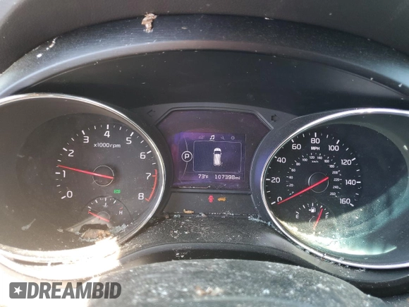 2017 Kia Sedona LX with VIN KNDMB5C16H6319926, listed as a Copart auction lot 53259925 with 107,398 mi miles and Salvage Title. Bid and sale history available at DreamBid. Image 9.