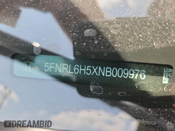 2022 Honda Odyssey EX с VIN 5FNRL6H5XNB009976, выставлен на аукционе Copart как лот 60521595 с пробегом 66 375 миль миль и Списание • Salvage title. История ставок и продаж доступна на DreamBid. Изображение 13.