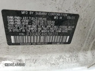 2024 Subaru Impreza with VIN JF1GUABC4R8288223, listed as a Copart auction lot 46392735 with 7,414 mi miles and Salvage Title. Bid and sale history available at carsss.com. Image 12.