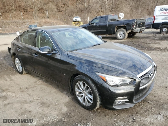 2014 Infiniti Q50 Sport with VIN JN1BV7AR5EM695188, listed as a Copart auction lot 48886225 with NaN miles and Salvage Title. Bid and sale history available at carsss.com. Image 4.