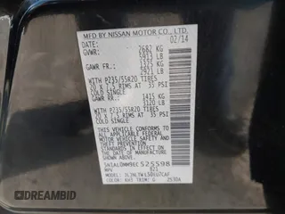 2014 Infiniti QX60 with VIN 5N1AL0MM9EC525598, listed as a IAAI auction lot 42212187 with 146,256 mi miles and . Bid and sale history available at carsss.com. Image 9.