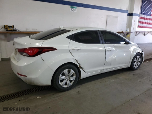2016 Hyundai Elantra SE with VIN 5NPDH4AE4GH676749, listed as a Copart auction lot 48598855 with 0 mi miles and Salvage Title. Bid and sale history available at carsss.com. Image 3.