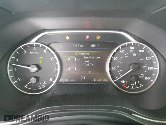 2016 Nissan Maxima SL with VIN 1N4AA6AP4GC416745, listed as a Copart auction lot 52789885 with 107,102 mi miles and Salvage Title. Bid and sale history available at DreamBid. Image 9.