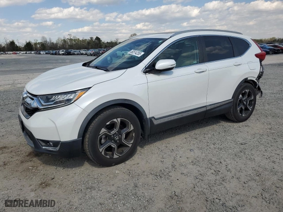 2019 Honda CR-V Touring with VIN 2HKRW1H90KH505007, listed as a Copart auction lot 50514255 with 15,268 mi miles and Salvage Title. Bid and sale history available at carsss.com. Image 1.