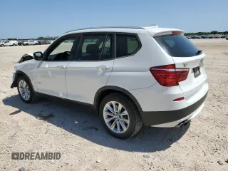 2014 BMW X3 xDrive28i with VIN 5UXWX9C56E0D37539, listed as a Copart auction lot 52455925 with 122,040 mi miles and Salvage Title. Bid and sale history available at DreamBid. Image 2.