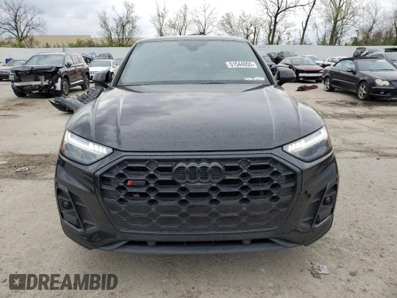 2021 Audi SQ5 with VIN WA134BFYXM2068952, listed as a Copart auction lot 51544055 with 42,690 mi miles and Salvage Title. Bid and sale history available at DreamBid. Image 5.