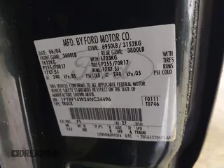 2004 Ford F-150 XL с VIN 1FTRF14W24NC34496, выставлен на аукционе IAAI как лот 41665720 с пробегом 62 487 миль миль и . История ставок и продаж доступна на DreamBid. Изображение 9.