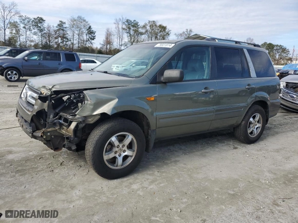 2007 Honda Pilot EX-L with VIN 5FNYF28547B038033, listed as a Copart auction lot 79601814 with 252,352 mi miles and Salvage Title. Bid and sale history available at carsss.com. Image 1.