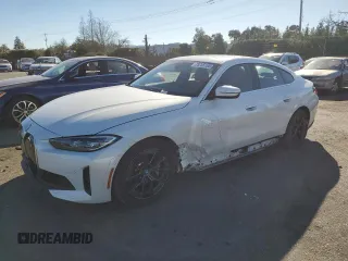 2024 BMW i4 eDrive40 with VIN WBY73AW01RFR58513, listed as a Copart auction lot 89285185 with 8,918 mi miles and Salvage Title. Bid and sale history available at carsss.com. Image 1.