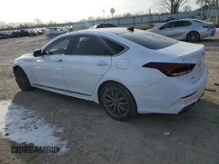 2018 Genesis G80 Sport with VIN KMHGN4JB1JU233446, listed as a Copart auction lot 44555625 with 89,291 mi miles and Salvage title. Bid and sale history available at DreamBid. Image 2.