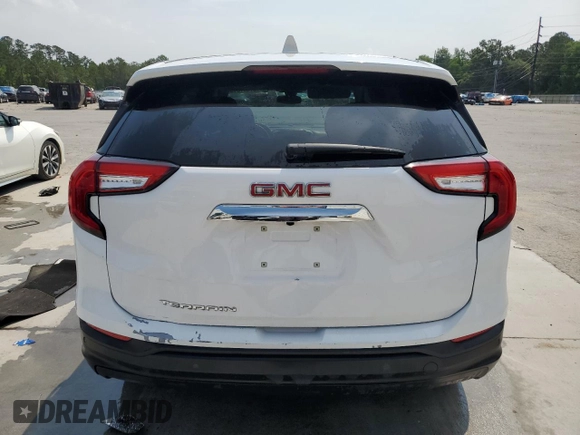 2022 GMC Terrain SLE with VIN 3GKALMEV7NL111764, listed as a Copart auction lot 57487815 with 47,373 mi miles and Salvage title. Bid and sale history available at DreamBid. Image 6.