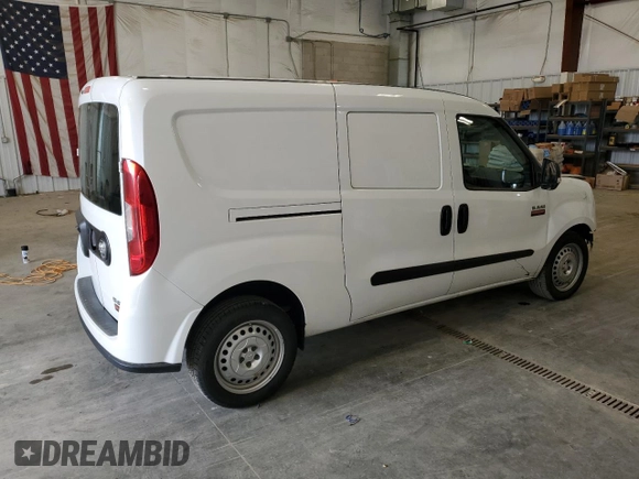 2022 Ram ProMaster City Cargo Tradesman with VIN ZFBHRFAB9N6W52697, listed as a Copart auction lot 66958114 with 91,313 mi miles and Salvage Title. Bid and sale history available at DreamBid. Image 3.