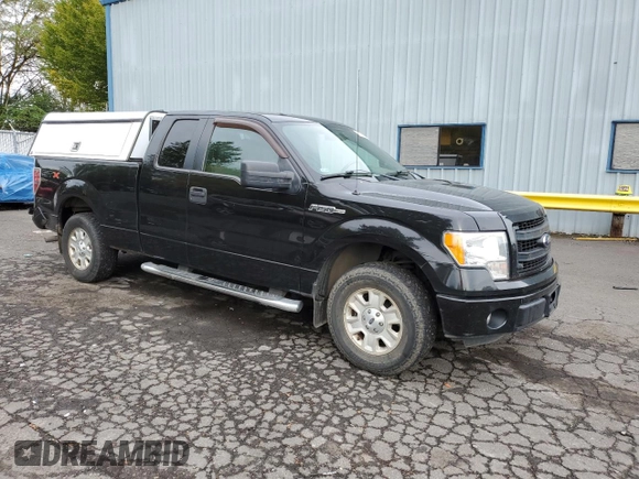 2013 Ford F-150 XL with VIN 1FTEX1CM0DKD75533, listed as a Copart auction lot 76499874 with 183,443 mi miles and Salvage Title. Bid and sale history available at carsss.com. Image 4.