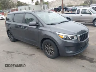 2016 Kia Sedona LX with VIN KNDMB5C11G6200986, listed as a IAAI auction lot 42047368 with 121,376 mi miles. Bid and sale history available at carsss.com. Image 1.
