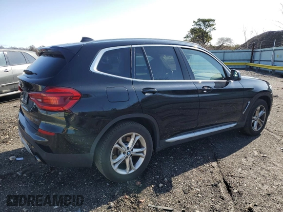 2020 BMW X3 xDrive30i with VIN 5UXTY5C09LLT37671, listed as a Copart auction lot 51134225 with 53,044 mi miles and Salvage Title. Bid and sale history available at DreamBid. Image 3.