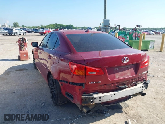 2007 Lexus IS 250 with VIN JTHCK262075009076, listed as a IAAI auction lot 42099333 with 275,513 mi miles. Bid and sale history available at carsss.com. Image 3.