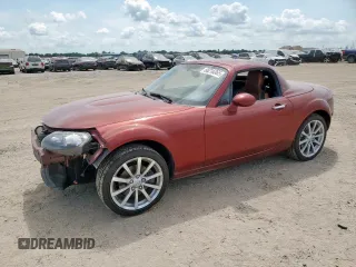 2008 Mazda MX-5 Miata Grand Touring z VIN JM1NC26F180144365, wystawiony jako Copart lot #58216365 z przebiegiem 56 990 mil mil oraz Szkoda całkowita • Salvage title. Historia ofert i sprzedaży dostępna na DreamBid. Obrazek 1.