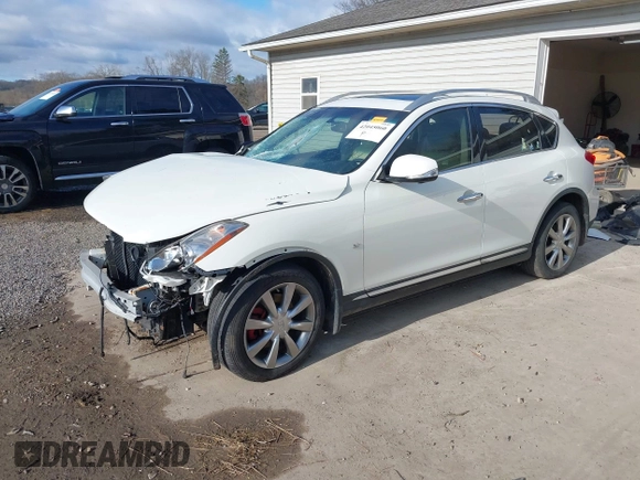 2017 Infiniti QX50 with VIN JN1BJ0RR6HM402572, listed as a IAAI auction lot 42045060 with 44,295 mi miles. Bid and sale history available at carsss.com. Image 2.